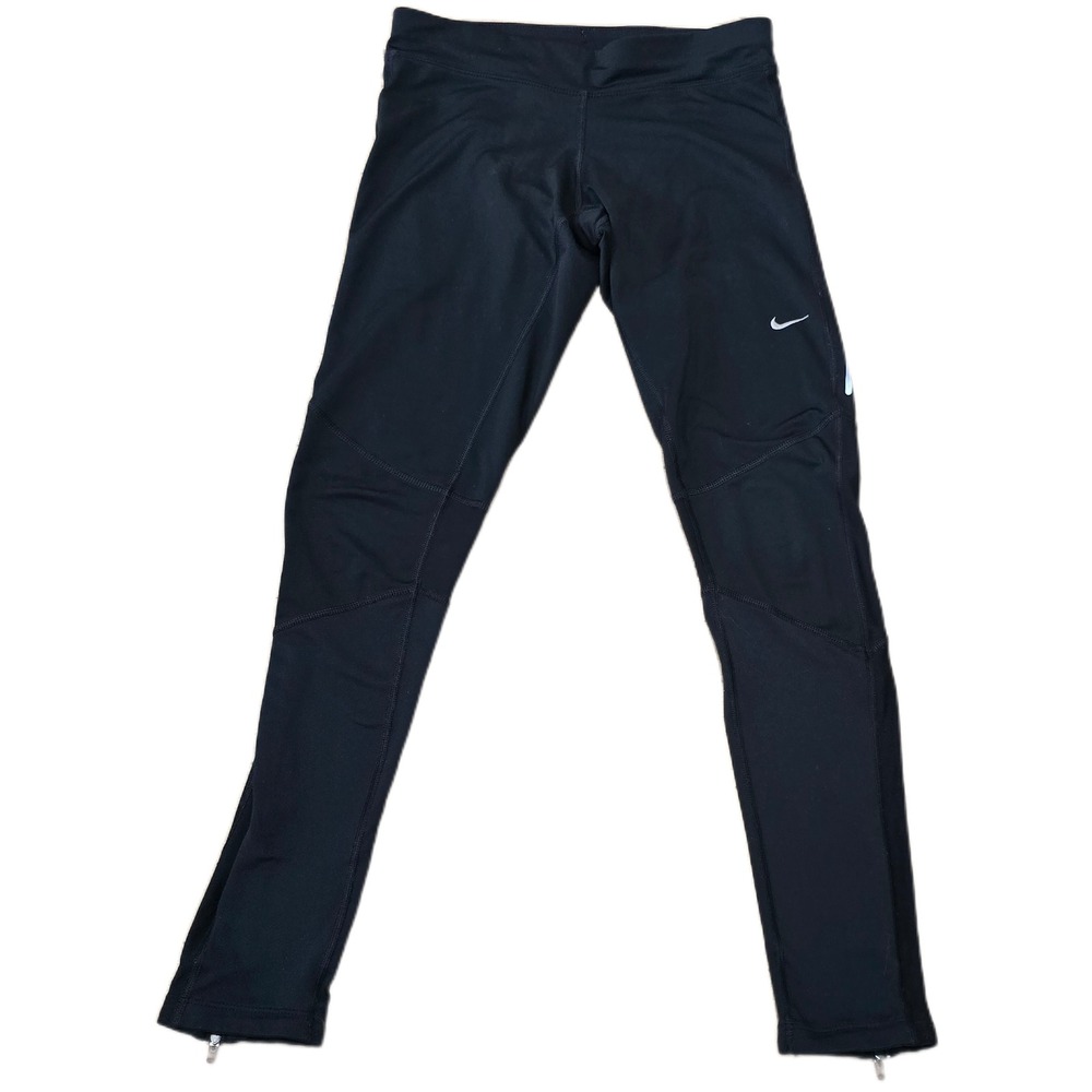Nike Dri-FIT Women's Black Running Leggings Pants Size Small Zip Ankle‎